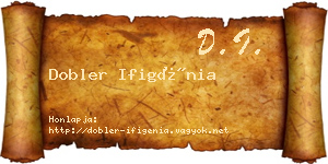 Dobler Ifigénia névjegykártya